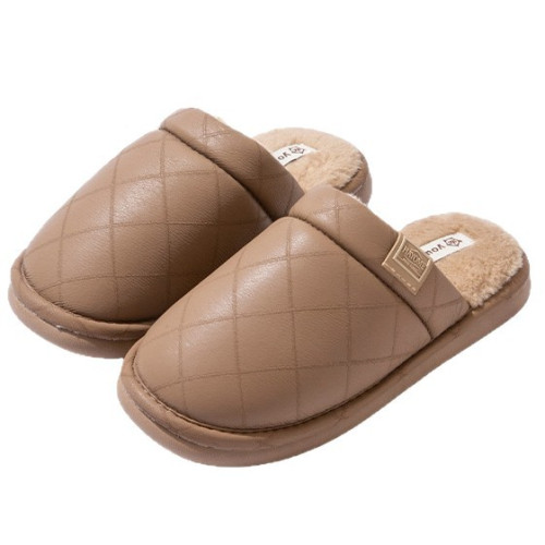 棉拖鞋女秋冬季室內家居2025新款PU防水靜音防滑保暖地板拖鞋男士 棉拖鞋女秋冬季室內家居2025新款PU防水靜音防滑保暖地板拖鞋男士