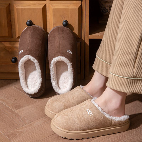 高級感棉拖鞋女秋冬季室內家居厚底防滑情侶毛毛絨保暖棉拖男外穿