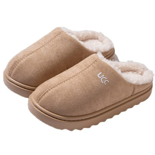 高級感棉拖鞋女秋冬季室內家居厚底防滑情侶毛毛絨保暖棉拖男外穿