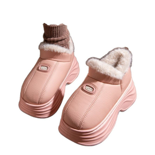 厚底增高棉拖鞋女秋冬季新款包跟保暖室內家居加絨外穿防水棉鞋女 厚底增高棉拖鞋女秋冬季新款包跟保暖室內家居加絨外穿防水棉鞋女