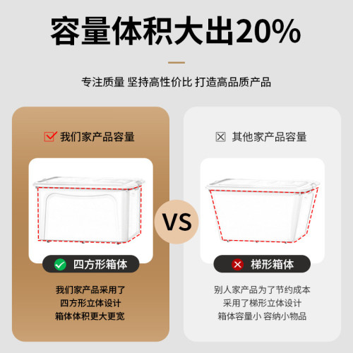 收納箱塑膠桌面雜物收納盒箱臥室衣物收納搬家整理箱儲物櫃箱