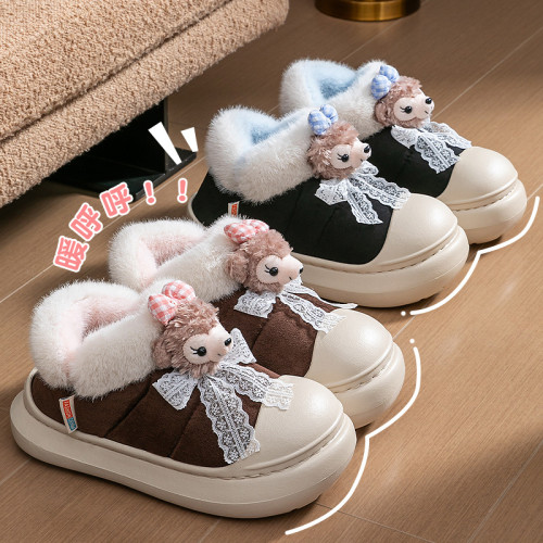 卡通棉拖鞋女款秋冬季2025新款室內家居防滑保暖可愛踩屎感棉鞋女 卡通棉拖鞋女款秋冬季2025新款室內家居防滑保暖可愛踩屎感棉鞋女