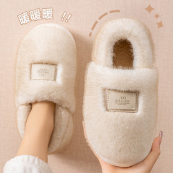 包跟棉拖鞋女款秋冬季2025新款家居室內情侶毛絨保暖月子棉鞋女冬