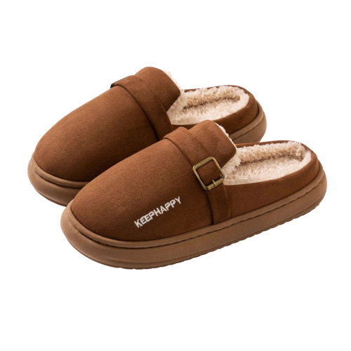 半包拖勃肯鞋男女嬾人毛毛2025新款棉鞋加絨厚底居家外穿棉拖保暖