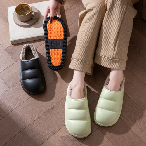 棉拖鞋男士秋冬季包跟加絨室內家居保暖防滑防水外穿月子棉鞋女款 棉拖鞋男士秋冬季包跟加絨室內家居保暖防滑防水外穿月子棉鞋女款