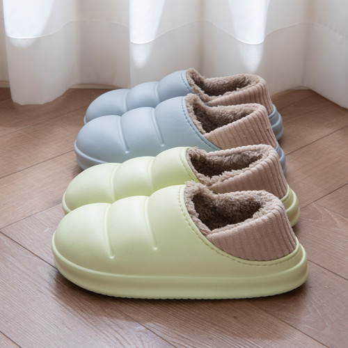 棉拖鞋男士秋冬季包跟加絨室內家居保暖防滑防水外穿月子棉鞋女款 棉拖鞋男士秋冬季包跟加絨室內家居保暖防滑防水外穿月子棉鞋女款