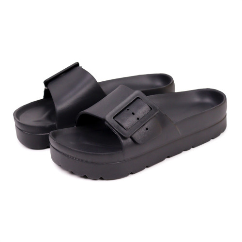 夏季涼拖鞋新款大釦子拖鞋厚底踩屎感家居潮流舒適軟鞋子