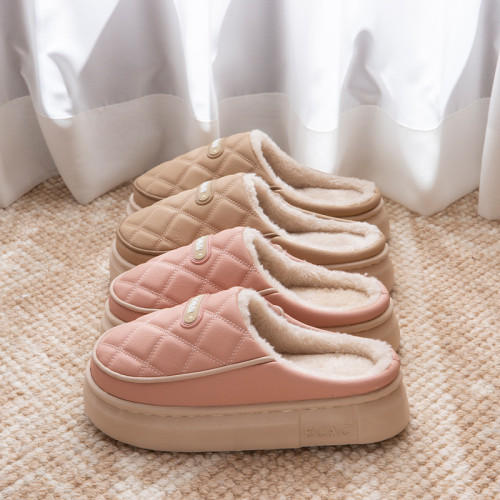 棉拖鞋女秋冬季2025新款室內家居防滑防水保暖厚底情侶棉拖男冬天