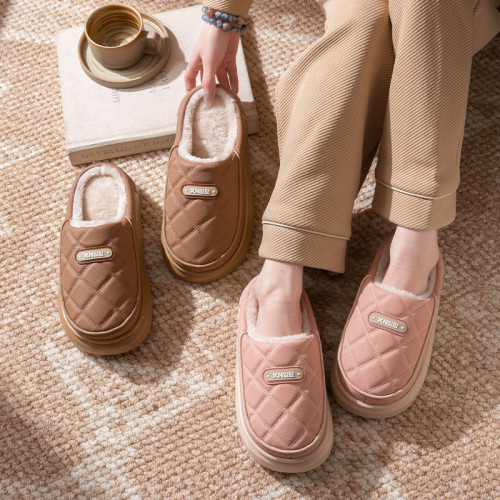 棉拖鞋女秋冬季2025新款室內家居防滑防水保暖厚底情侶棉拖男冬天