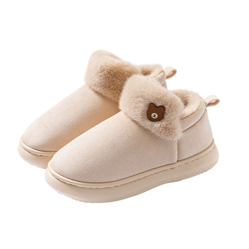 高幫棉拖鞋女款2025冬季新款室內家居防滑保暖厚底毛毛絨棉鞋外穿