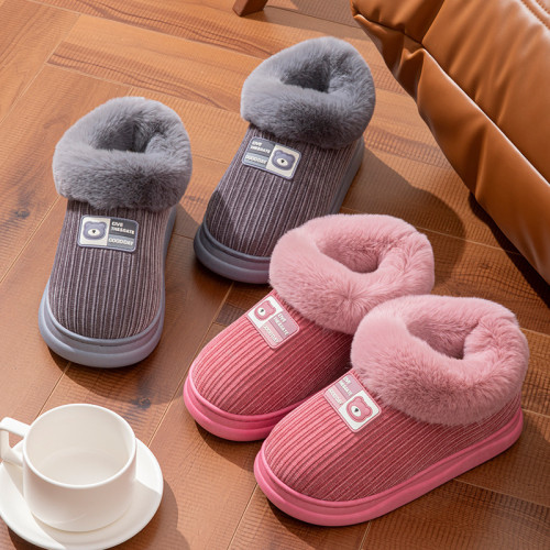 男士棉鞋冬季2025新款包跟保暖室內家居用加厚底毛絨棉鞋女可外穿 男士棉鞋冬季2025新款包跟保暖室內家居用加厚底毛絨棉鞋女可外穿