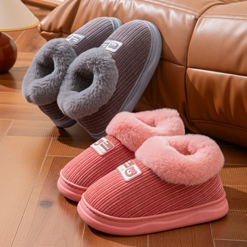 男士棉鞋冬季2025新款包跟保暖室內家居用加厚底毛絨棉鞋女可外穿 男士棉鞋冬季2025新款包跟保暖室內家居用加厚底毛絨棉鞋女可外穿