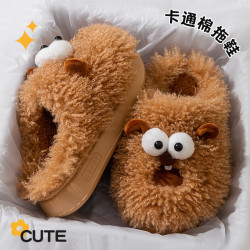 土撥鼠棉拖鞋女款秋冬季2025新款居家室內保毛絨月子鞋厚底棉鞋