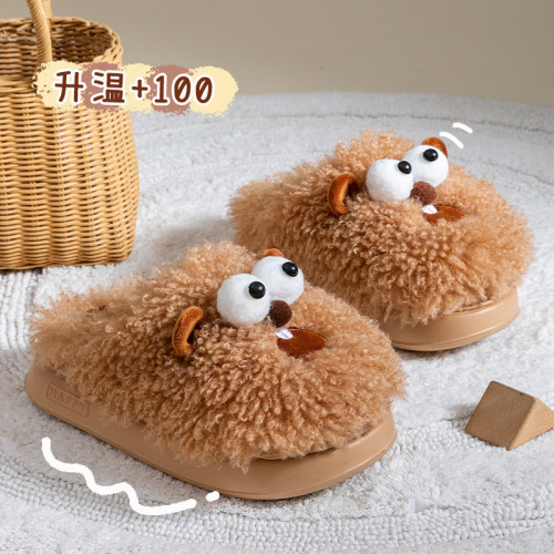 土撥鼠棉拖鞋女款秋冬季2025新款居家室內保毛絨月子鞋厚底棉鞋 土撥鼠棉拖鞋女款秋冬季2025新款居家室內保毛絨月子鞋厚底棉鞋