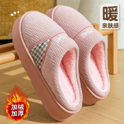 踩屎感拖鞋女款冬季2025新款室內家居保暖毛毛絨厚底家用棉拖女士