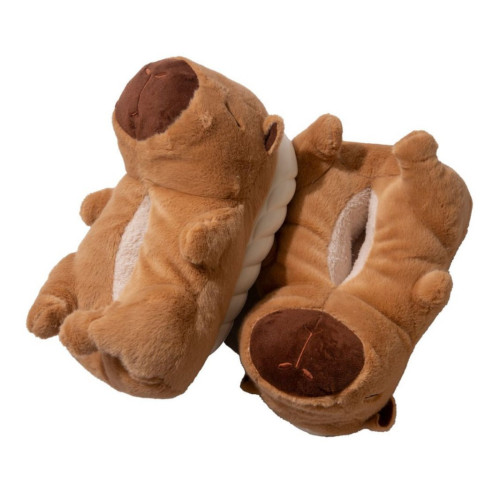 卡皮巴拉棉拖鞋女冬季包跟2025新款情侶室內家居保暖厚底毛絨棉鞋 卡皮巴拉棉拖鞋女冬季包跟2025新款情侶室內家居保暖厚底毛絨棉鞋