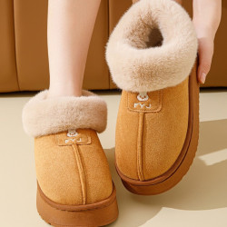 2025棉拖鞋秋冬季女居家包跟月子厚底保暖情侶加絨戶外穿雪地靴男
