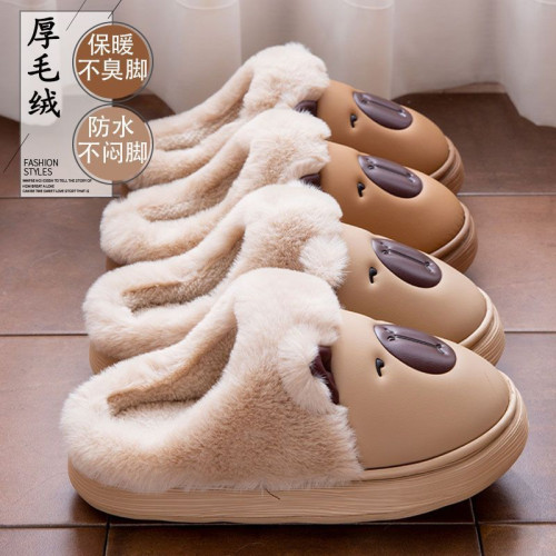 卡皮巴拉防水棉拖鞋女秋冬季家居防滑厚底保暖加絨可愛中大童棉拖 卡皮巴拉防水棉拖鞋女秋冬季家居防滑厚底保暖加絨可愛中大童棉拖