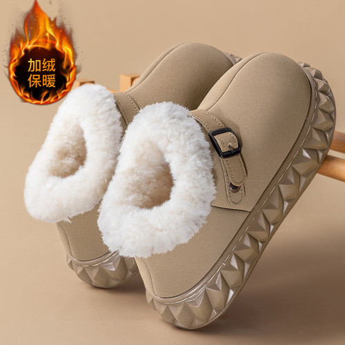 厚底棉拖鞋女款秋冬季外穿2025新款室內家居毛絨保暖踩屎感棉拖女 厚底棉拖鞋女款秋冬季外穿2025新款室內家居毛絨保暖踩屎感棉拖女