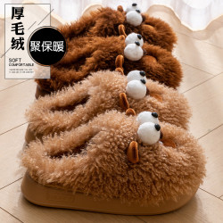 厚底棉拖鞋女款秋冬季2025新款室內家居防滑保暖土撥鼠棉拖女冬天