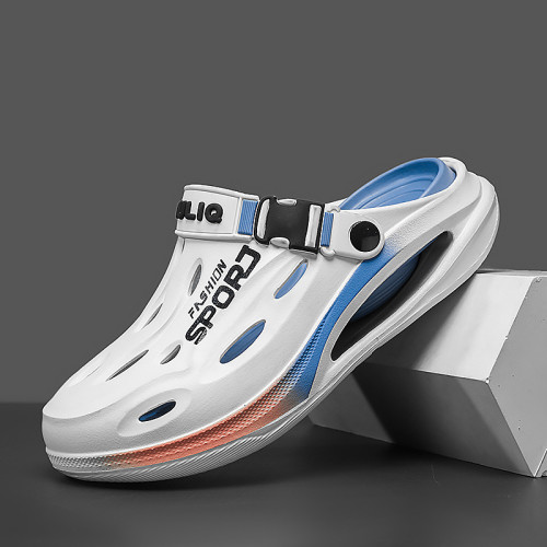 男士新戶外沙灘度假百搭厚底高彈EVA情侶大學室內防滑開車洞洞鞋 男士新戶外沙灘度假百搭厚底高彈EVA情侶大學室內防滑開車洞洞鞋