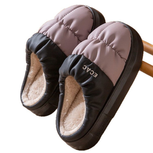 防水棉拖鞋女秋冬季2025新款室內家居防滑厚底情侶毛絨保暖棉拖男 防水棉拖鞋女秋冬季2025新款室內家居防滑厚底情侶毛絨保暖棉拖男