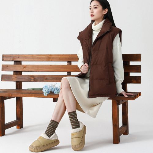 pu防水棉拖鞋女秋冬季新款包跟室內居家防滑軟底外穿棉拖女士