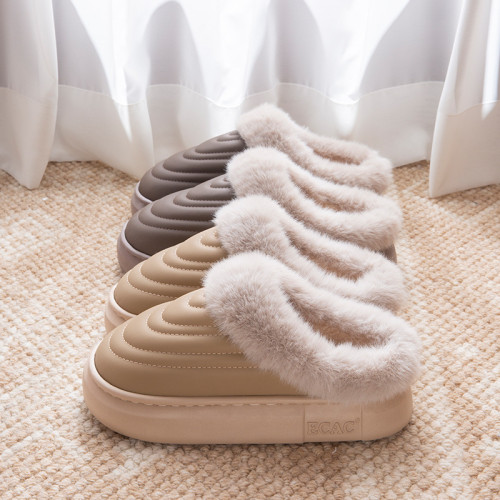 厚絨保暖棉拖鞋男士冬季新款外穿防水情侶室內家居防滑靜音棉拖女 厚絨保暖棉拖鞋男士冬季新款外穿防水情侶室內家居防滑靜音棉拖女