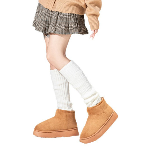 厚底保暖雪地靴冬季加絨厚毛絨棉拖鞋情侶款居家室外防滑棉鞋 厚底保暖雪地靴冬季加絨厚毛絨棉拖鞋情侶款居家室外防滑棉鞋