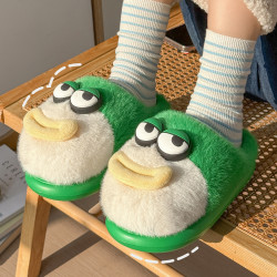 棉拖鞋女秋冬2025新款室內家居防滑可愛卡通踩屎感童冬季拖鞋冬