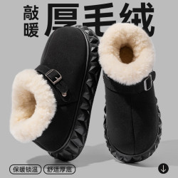 踩屎感棉拖鞋女士2025新款室內家居加厚毛毛絨保暖厚底防滑棉拖女