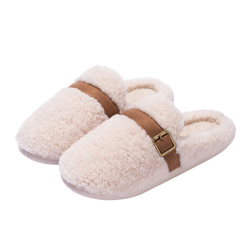 2025毛毛絨拖鞋女新款秋冬季防滑居家保暖棉拖鞋半拖外穿時尚勃肯