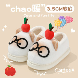 秋冬季棉拖鞋女踩屎感卡通大眼型室內居家保暖加絨厚底情侶棉拖鞋