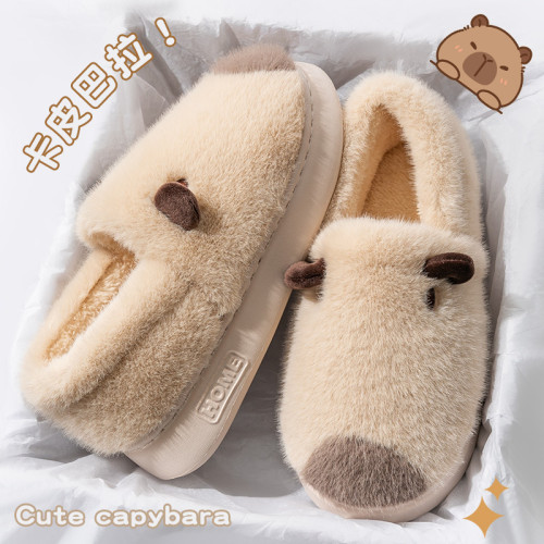 棉拖鞋女款秋冬季2025新款家居室內加絨加厚保暖可愛卡通毛毛拖鞋 棉拖鞋女款秋冬季2025新款家居室內加絨加厚保暖可愛卡通毛毛拖鞋
