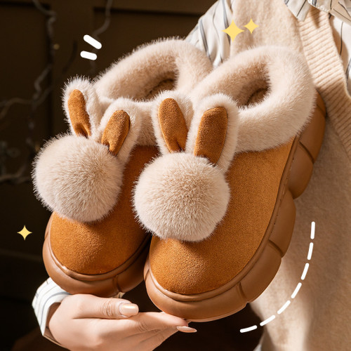 厚底棉拖鞋女款秋冬季2025新款網紅增高防滑保暖毛毛絨棉拖外穿 厚底棉拖鞋女款秋冬季2025新款網紅增高防滑保暖毛毛絨棉拖外穿