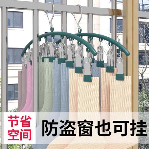 強力不鏽鋼衣架室外曬襪子夾子防風宿捨必備晾衣襪衣櫃通用十夾子
