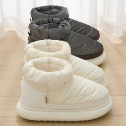 防水保暖拖鞋秋冬棉拖鞋軟底女包跟棉鞋厚底居家用加絨棉鞋女