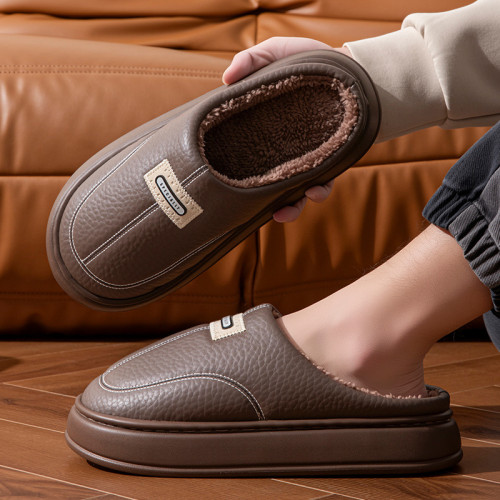2025冬季新款男士棉拖鞋家居用室內防滑保暖棉鞋加絨厚底大碼 2025冬季新款男士棉拖鞋家居用室內防滑保暖棉鞋加絨厚底大碼