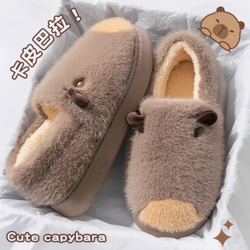 防滑棉拖鞋女款秋冬季2025新款室內家居包跟毛絨保暖厚底棉拖女士 防滑棉拖鞋女款秋冬季2025新款室內家居包跟毛絨保暖厚底棉拖女士