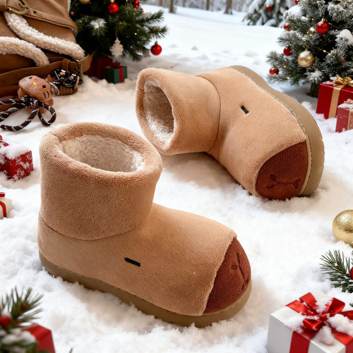 卡皮巴拉雪地靴女款冬季戶外穿保暖防滑厚底加絨中筒棉靴子棉鞋女 卡皮巴拉雪地靴女款冬季戶外穿保暖防滑厚底加絨中筒棉靴子棉鞋女