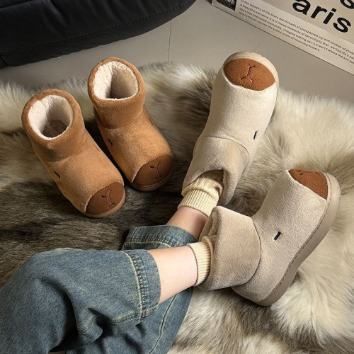 卡皮巴拉雪地靴女款冬季戶外穿保暖防滑厚底加絨中筒棉靴子棉鞋女 卡皮巴拉雪地靴女款冬季戶外穿保暖防滑厚底加絨中筒棉靴子棉鞋女