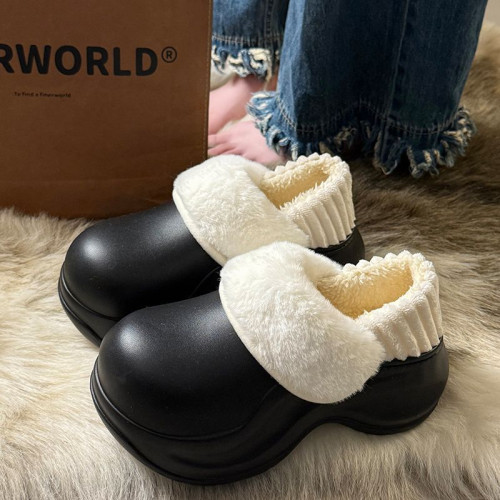 8.0cm厚底增高棉拖鞋女款冬季外穿家居保暖防水毛絨保暖包跟棉鞋 8.0cm厚底增高棉拖鞋女款冬季外穿家居保暖防水毛絨保暖包跟棉鞋