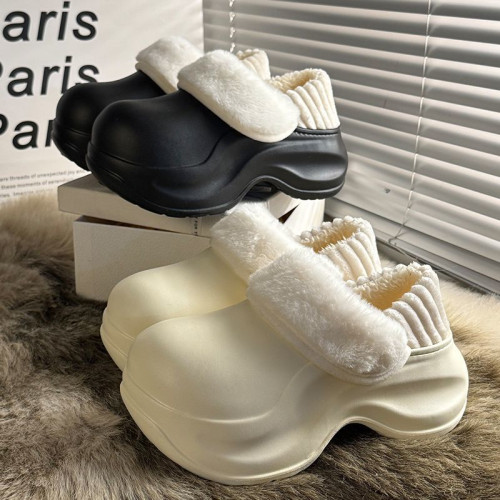 8.0cm厚底增高棉拖鞋女款冬季外穿家居保暖防水毛絨保暖包跟棉鞋 8.0cm厚底增高棉拖鞋女款冬季外穿家居保暖防水毛絨保暖包跟棉鞋