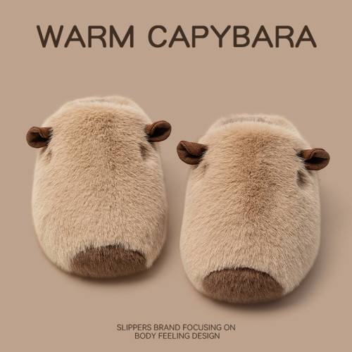 棉拖鞋女士秋冬季2025新款室內居家卡皮巴拉保暖毛毛絨情侶棉拖男 棉拖鞋女士秋冬季2025新款室內居家卡皮巴拉保暖毛毛絨情侶棉拖男