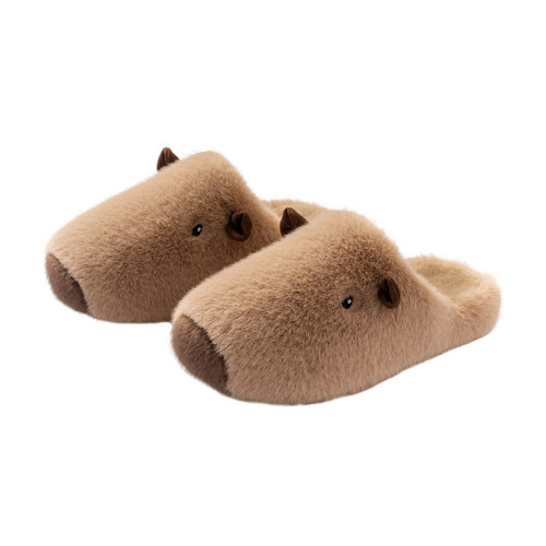 棉拖鞋女士秋冬季2025新款室內居家卡皮巴拉保暖毛毛絨情侶棉拖男 棉拖鞋女士秋冬季2025新款室內居家卡皮巴拉保暖毛毛絨情侶棉拖男