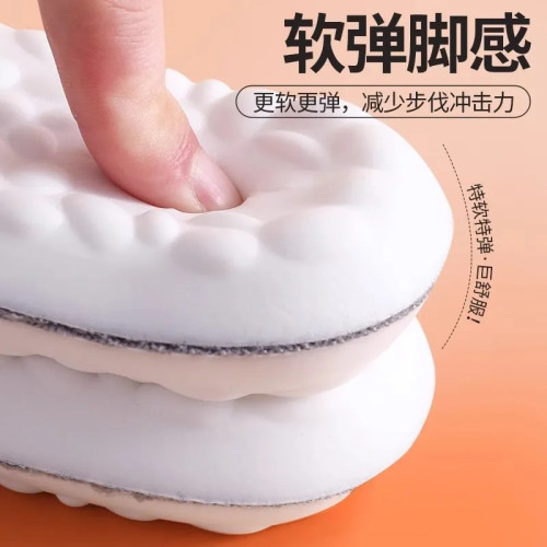 加厚仿羊絨4D雲鞋墊加絨保暖舒適恒溫透氣吸汗防臭踩屎感保暖鞋墊