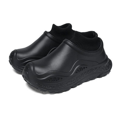 冬季鞋女外穿輪胎底防滑厚底棉拖 加絨加厚eva保暖一腳蹬情侶棉鞋