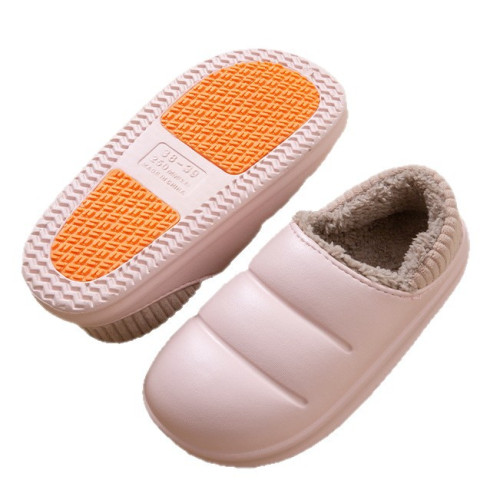 中老年專用防滑棉拖鞋女冬季室內家居防水保暖加絨包跟棉鞋女外穿