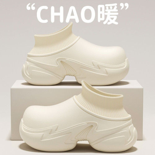8.0cm厚底增高棉拖鞋女冬季家居室內加絨保暖包跟防水外穿棉鞋女 8.0cm厚底增高棉拖鞋女冬季家居室內加絨保暖包跟防水外穿棉鞋女