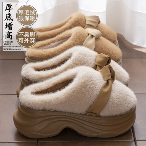 8.0cm增高厚底棉拖鞋女2025新款冬季外穿家居防滑保暖毛絨棉鞋女 8.0cm增高厚底棉拖鞋女2025新款冬季外穿家居防滑保暖毛絨棉鞋女